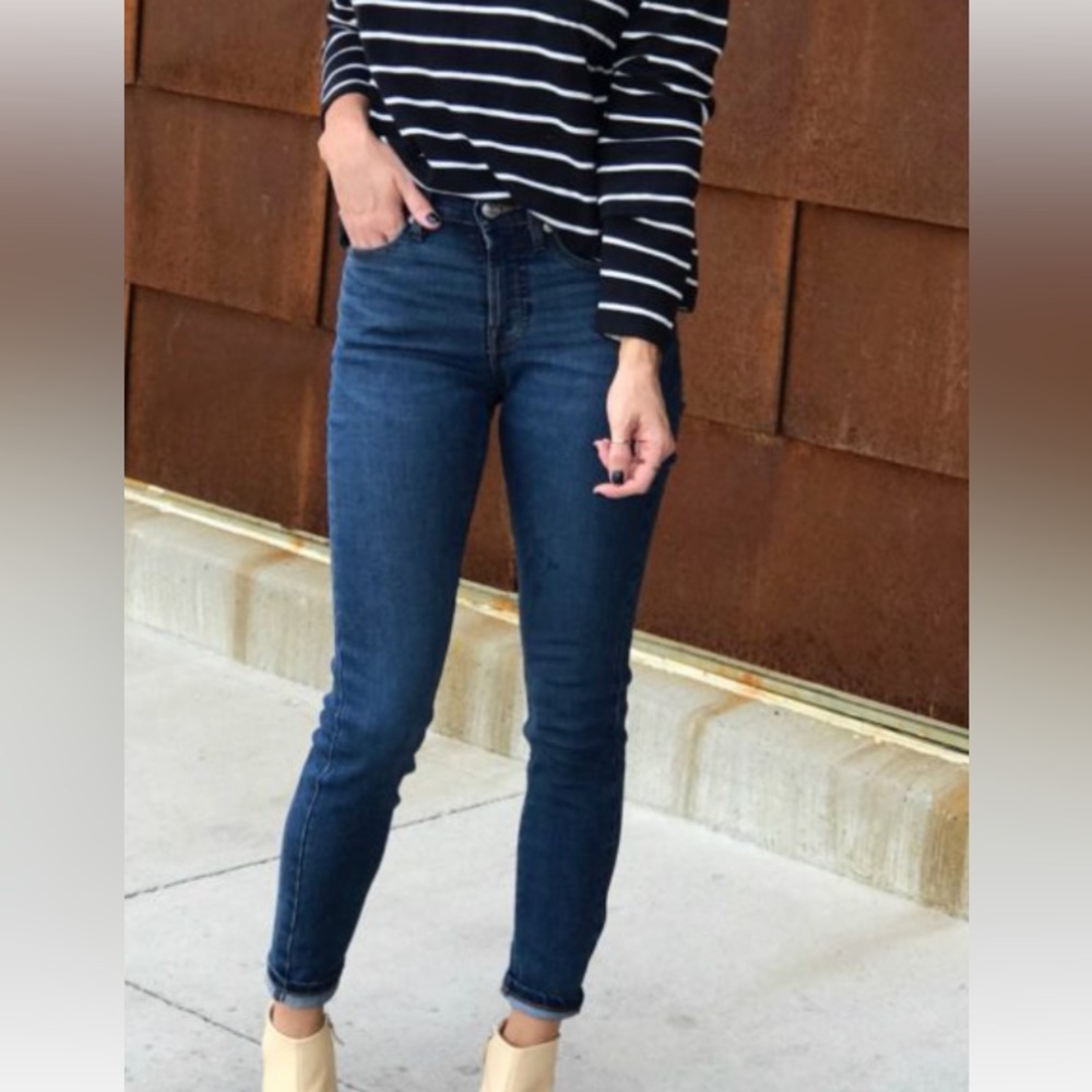 Everlane Womens Mid Rise Skinny Stretch Ankle Jeans Blue Size 27